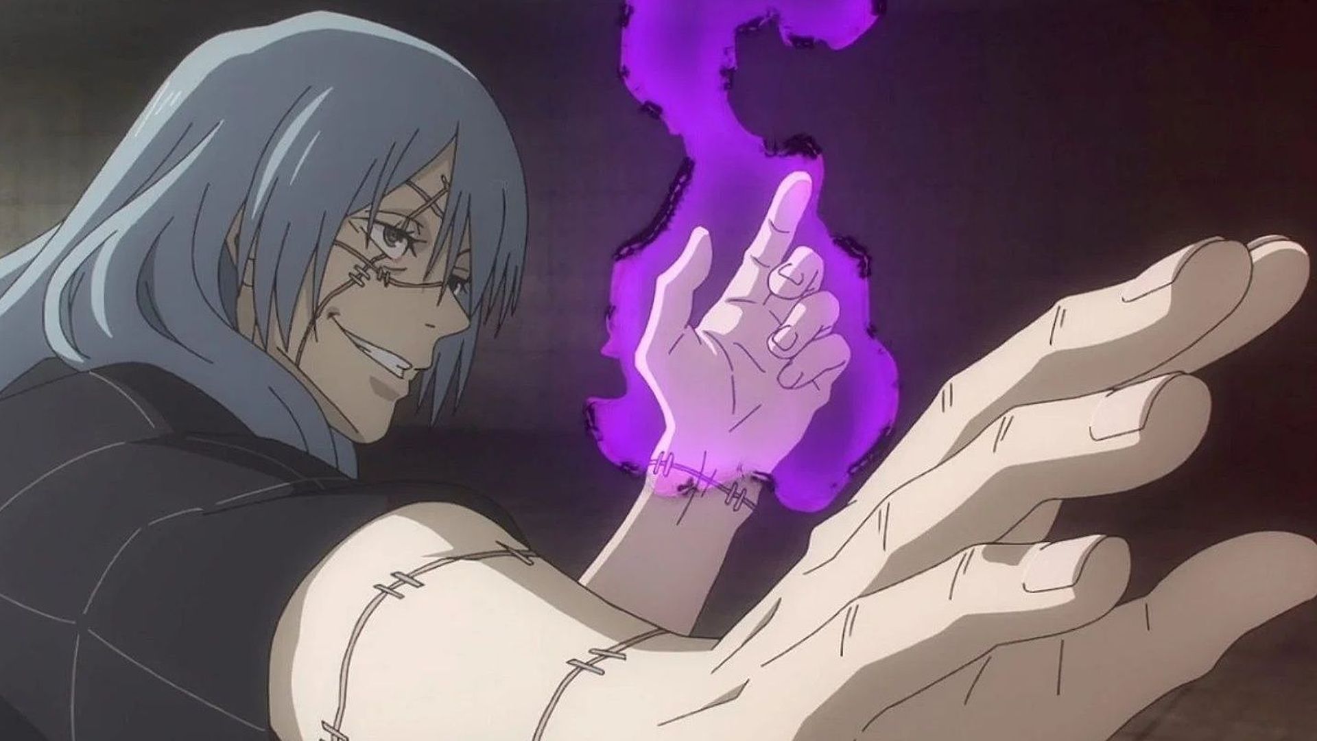 Mahito using purple curse energy in Jujutsu Kaisen.