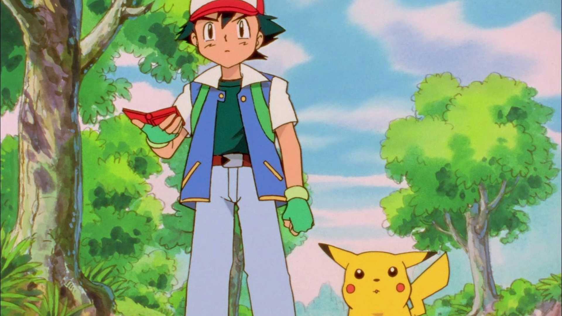 Ash and Pikachu in Pokemon anime
