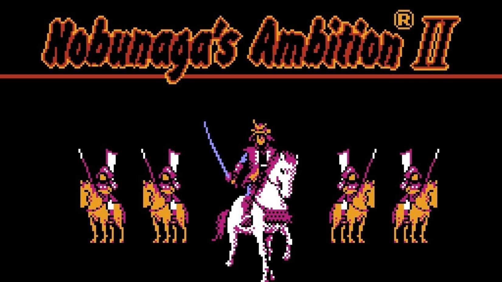 Nobunaga's Ambition menu screen NES game
