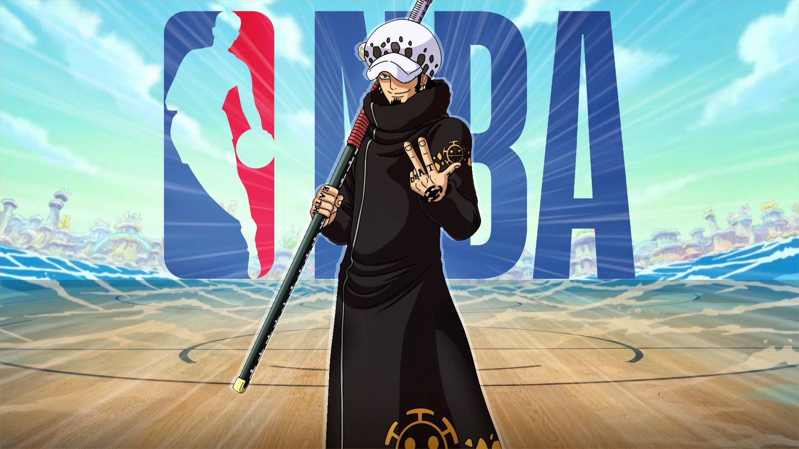 One Piece Unveils Trafalgar Law’s New Golden State Warriors Design in Official NBA Crossover