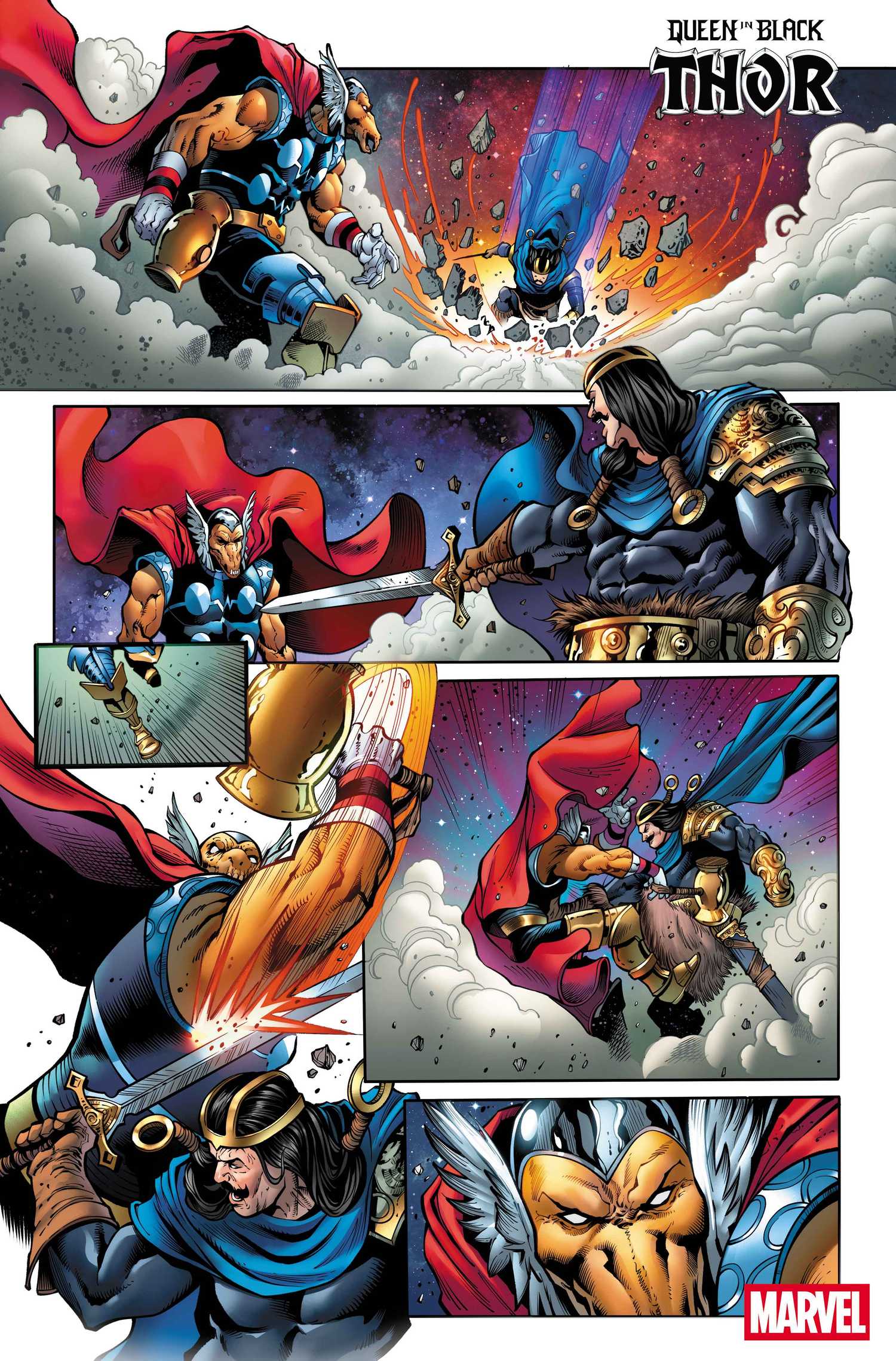 Beta Ray Bill fights Tyr