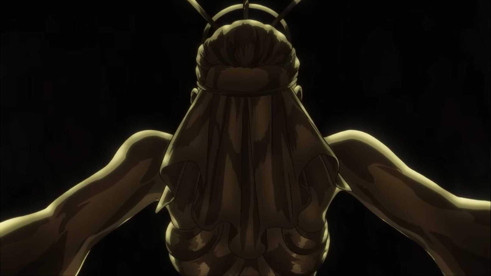 Romonon living golden statue in Witch Hat Atelier Season 2 teaser trailer.
