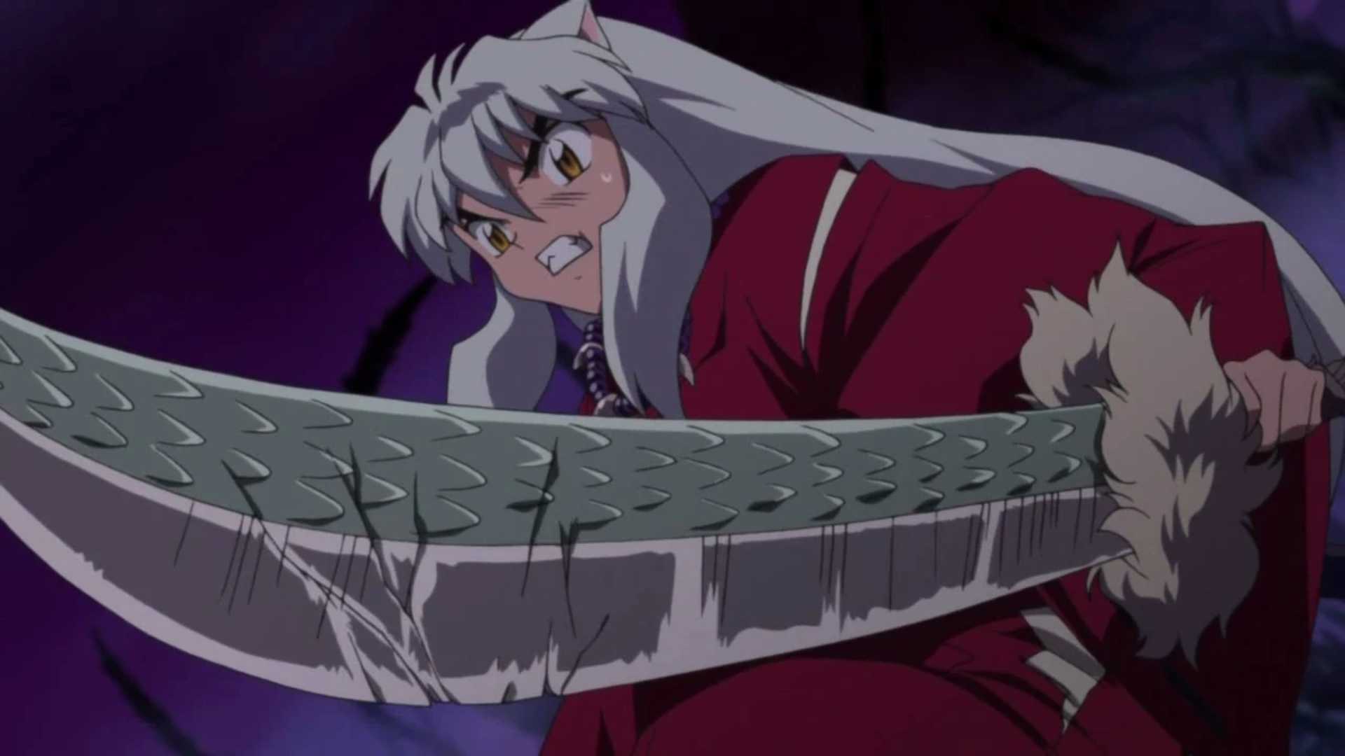 Inuyasha wielding the Tessaiga in Inuyasha.