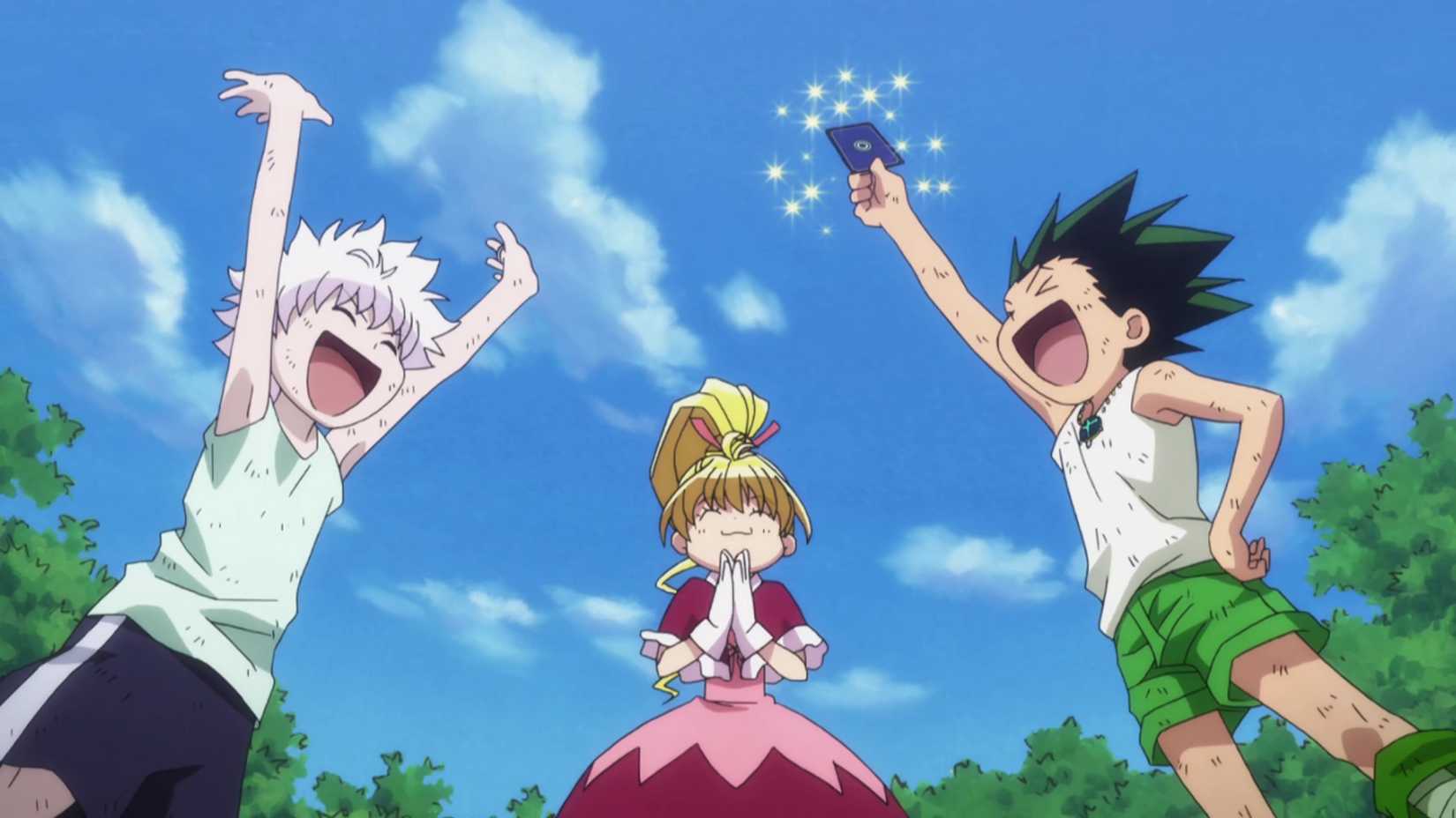 Bisky training Gon and Killua in Hunter x Hunter anime