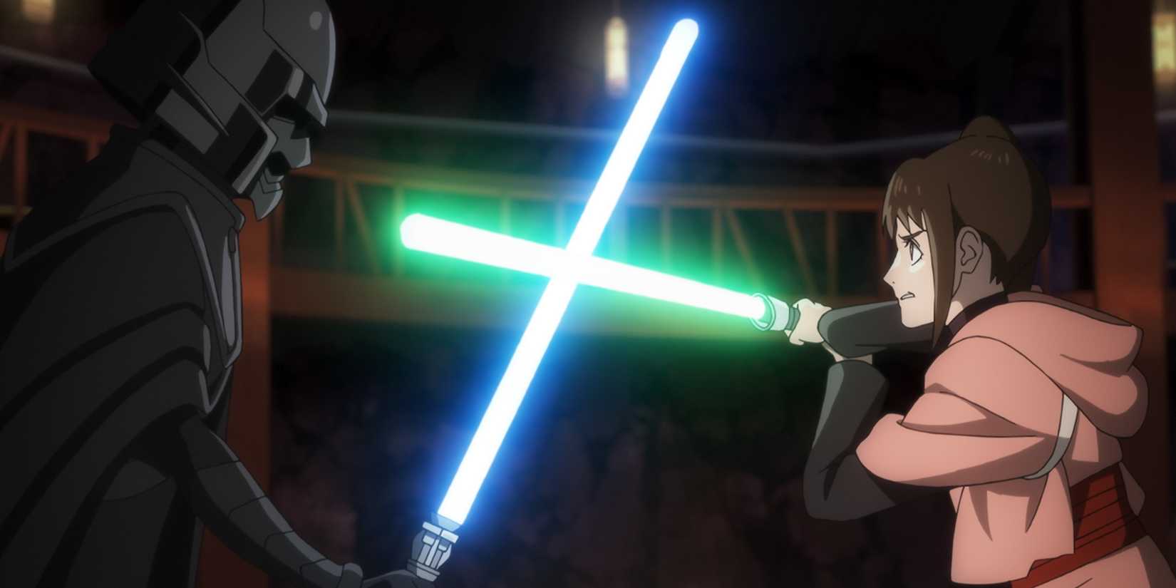 Lightsaber fight in Disney's Star Wars Visions: The Ninth Jedi