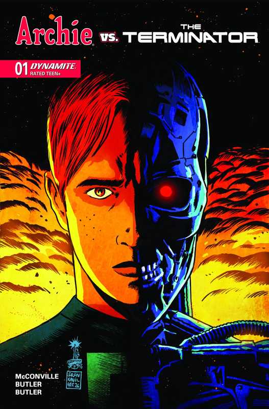 The main cover of Archie vs. Terminator #1