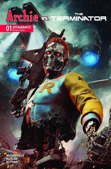 The first variant cover of Archie vs. Terminator #1