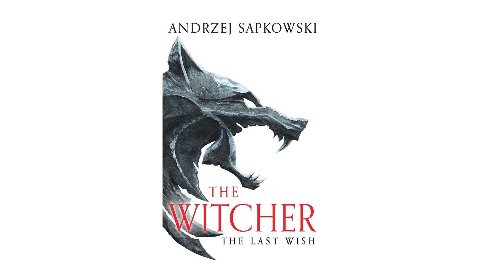 The Witcher by Andrzej Sapkowski book cover on a white background