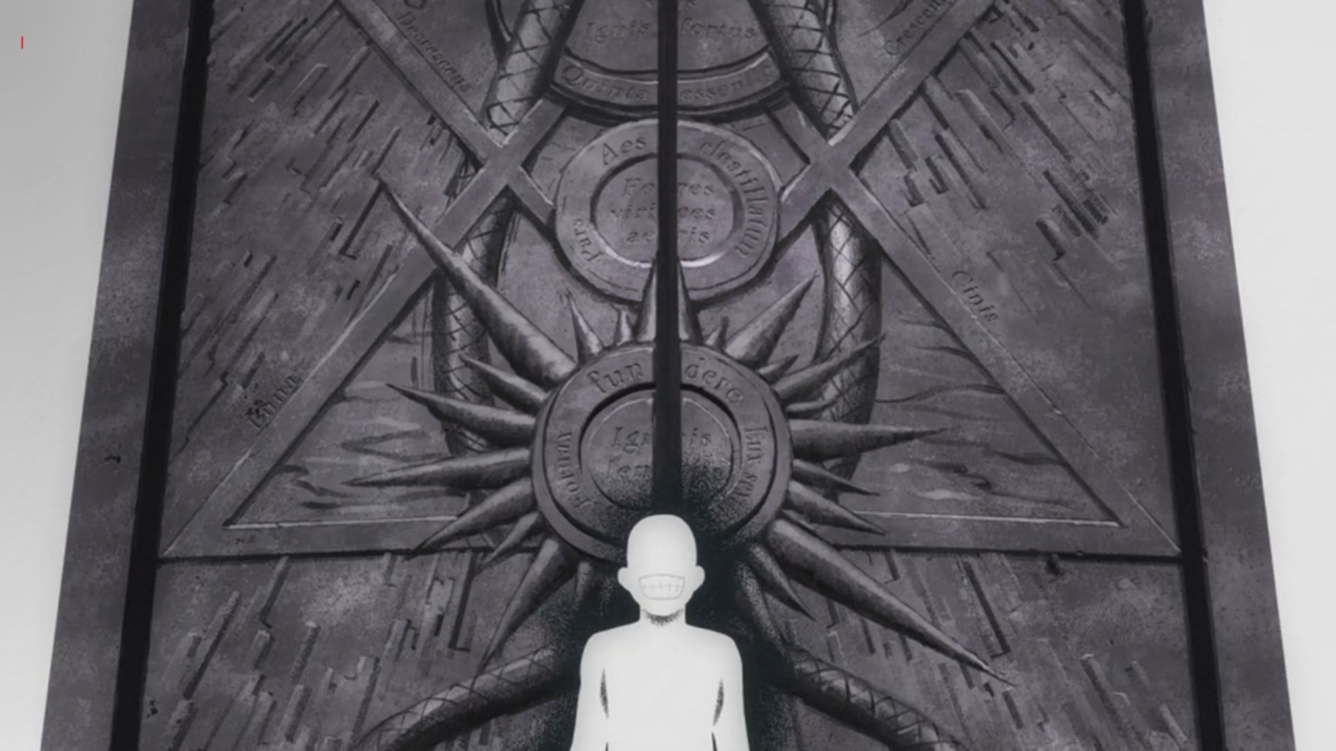 La Vérité debout devant la porte du vide dans l'anime Fullmetal Alchemist: Brotherhood
