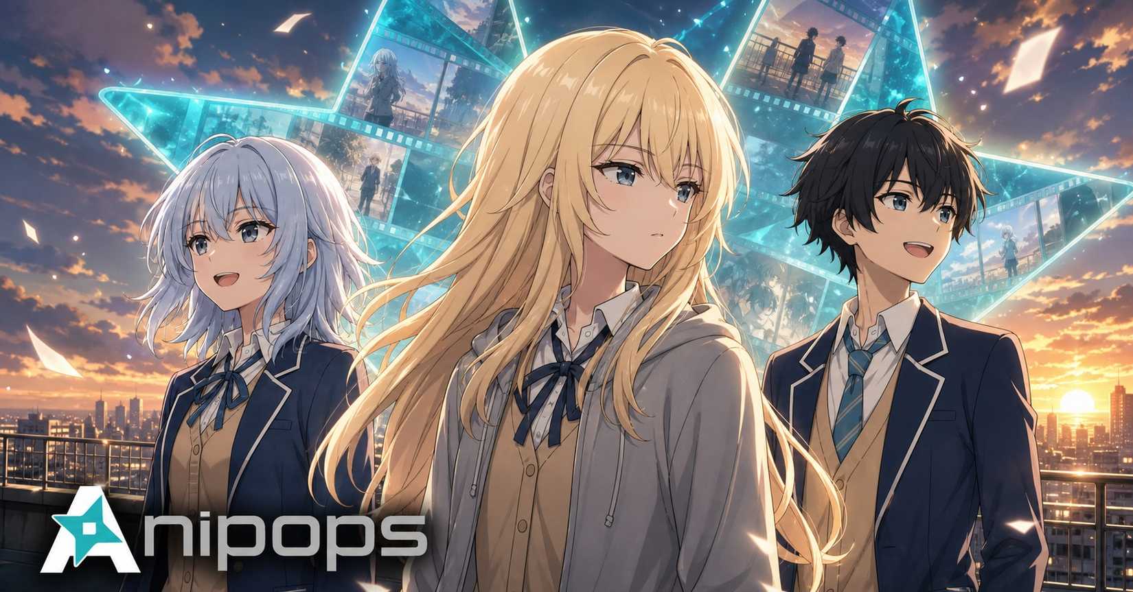 Anipops AI anime streaming service key visual