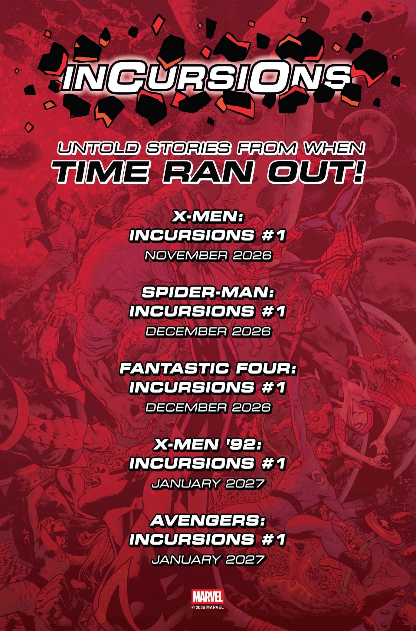Marvel Announces Five New 'Incursions' One-Shot Comics Ahead of 'Avengers: Doomsday'