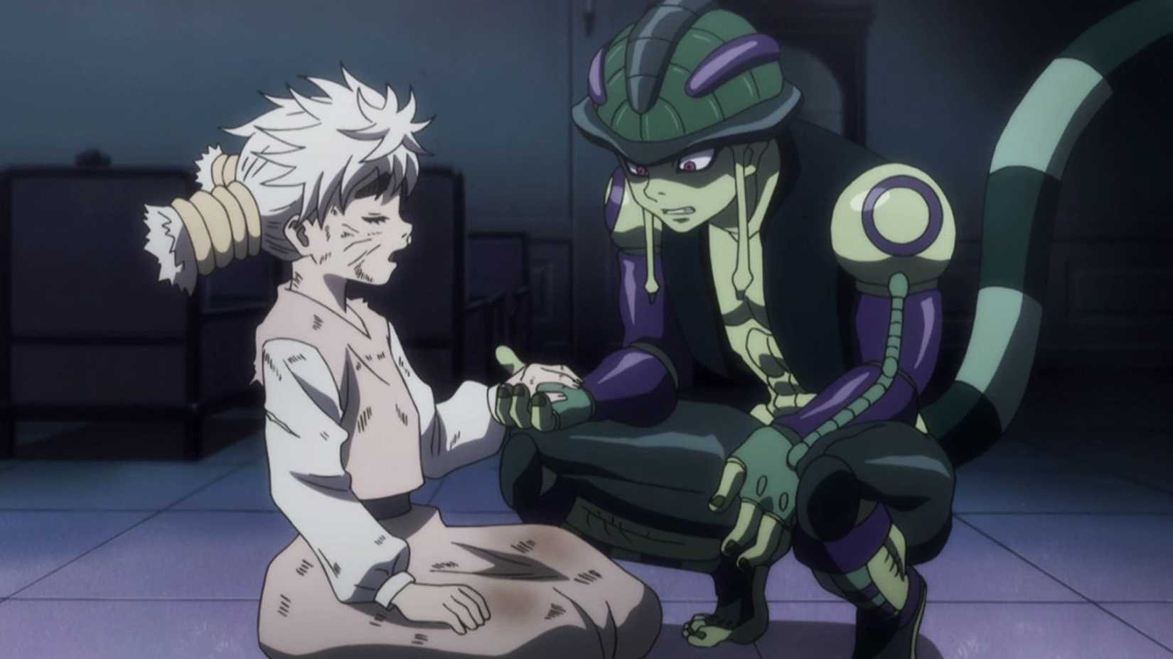 Meruem tends to Komugi in Hunter x Hunter