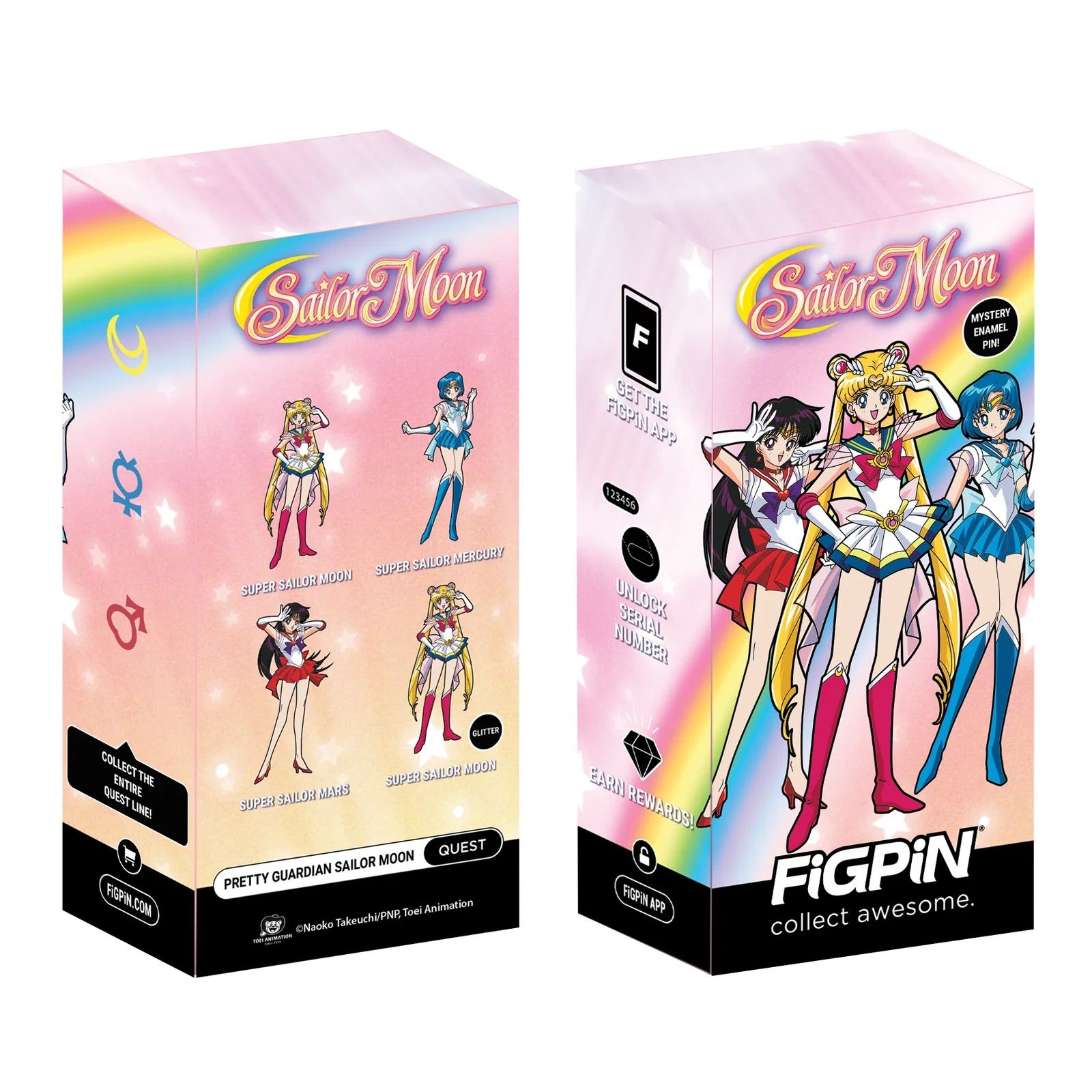 New Sailor Moon FiGPiN Quest Series 1 Features 4 Character Pin Designs