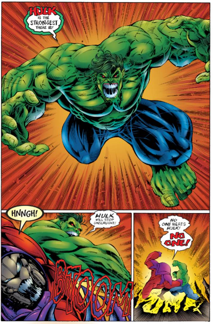 Savage Hulk leaps into battle to fight Onslaught thanks to Jean Grey