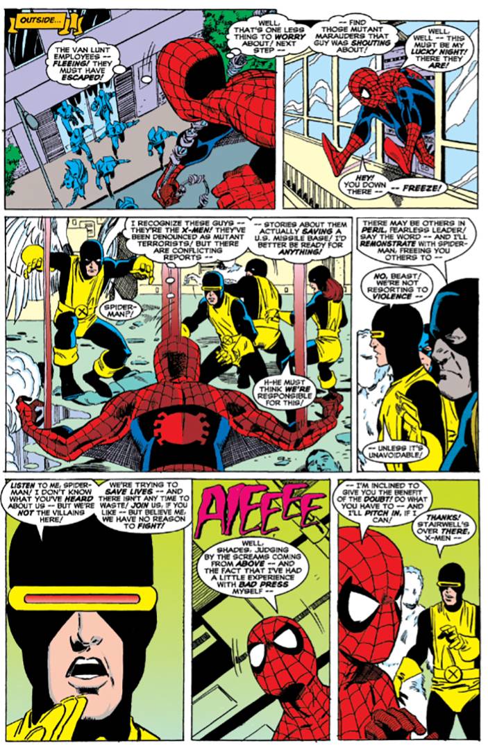 The very first time Spider-Man and X-Men come face-to-face