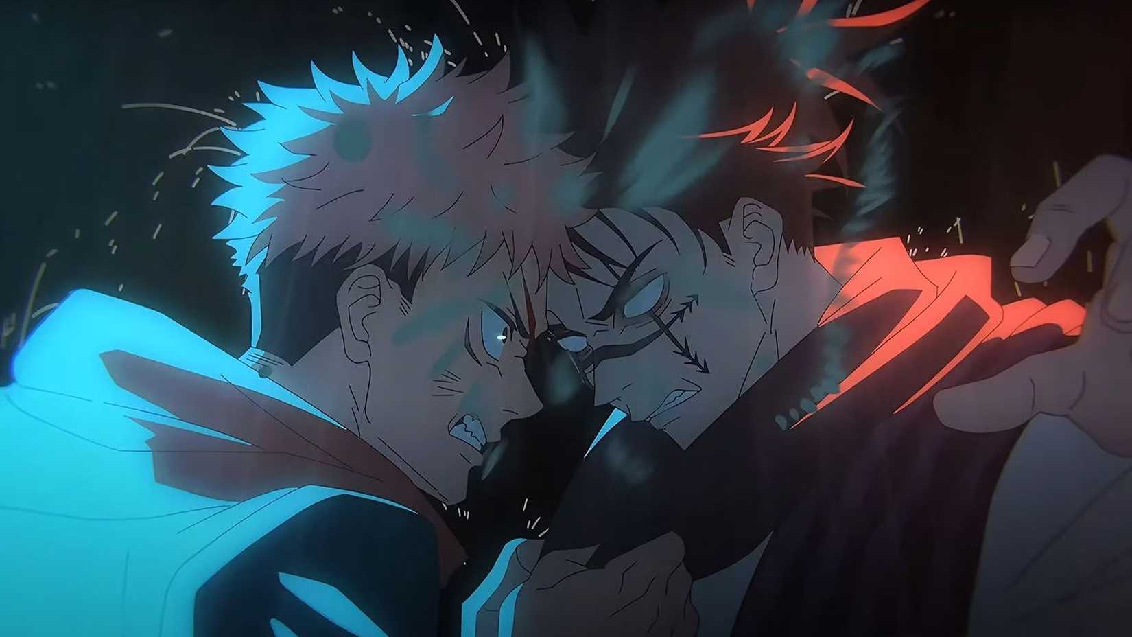 Yuji and Choso face off in Jujutsu Kaisen's Shibuya Incident.