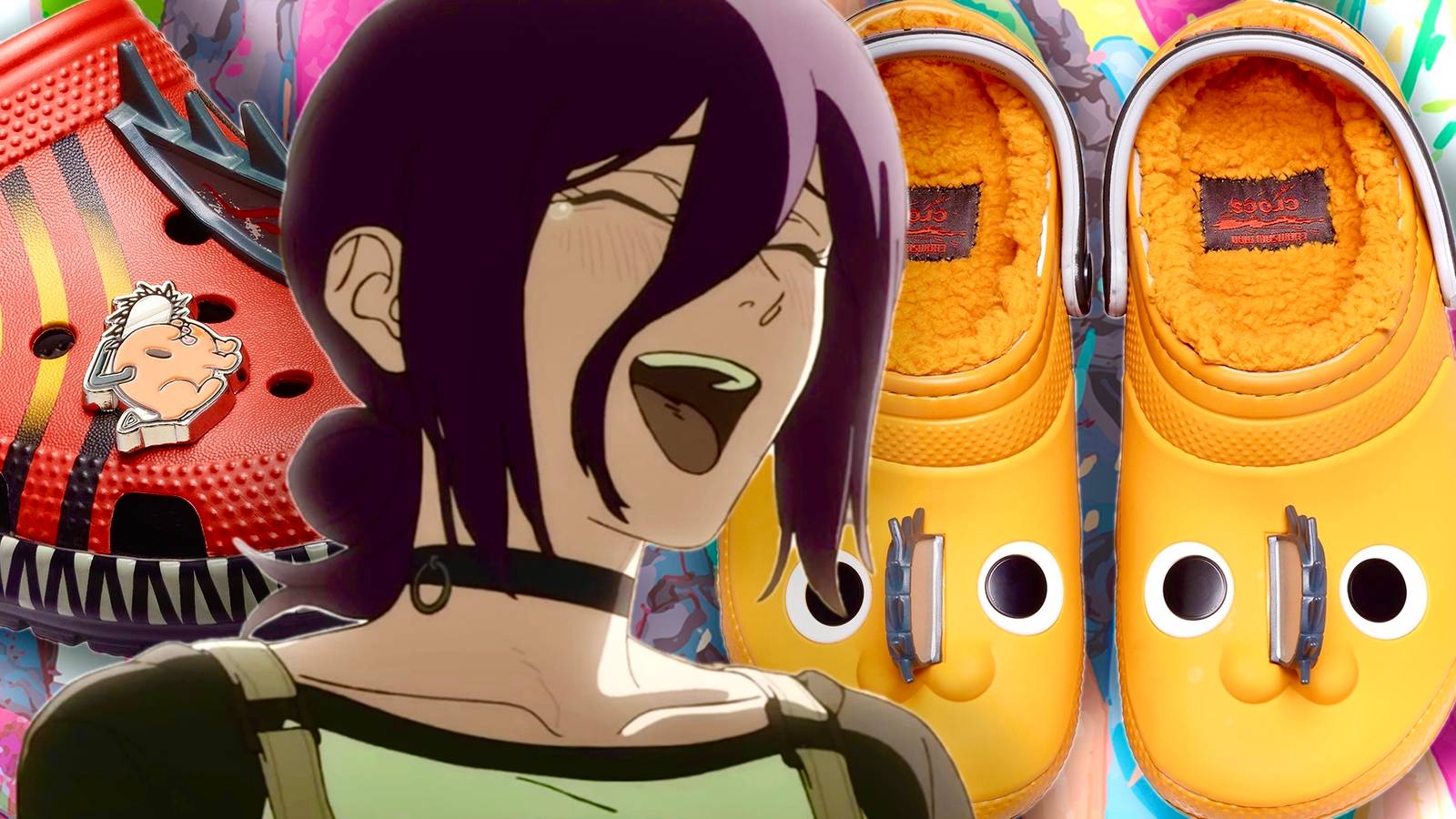 Chainsaw Man x Crocs Pochita and Power clogs via CBR