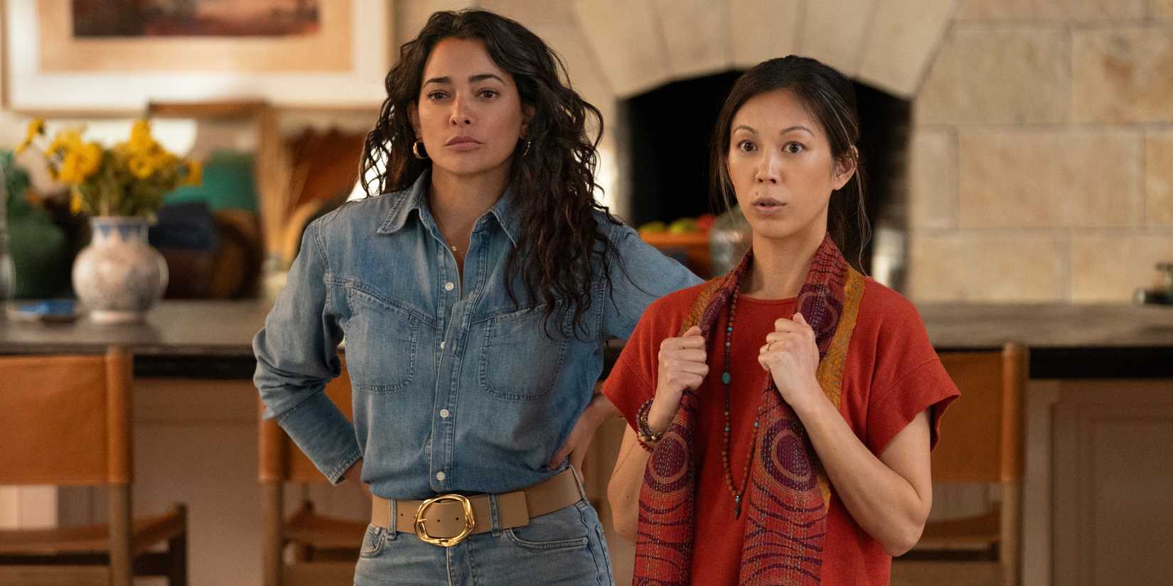 Natalie Martinez as Valentina and Brittany Ishibashi as Joy on Brothers