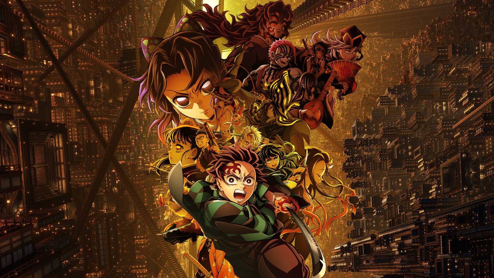 This custom image features official assets from Demon Slayer: Infinity Castle, including the main anime cast, such as Tanjiro Kamado. 