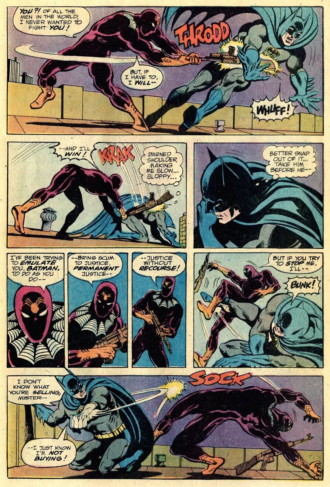 Batman fights Black Spider