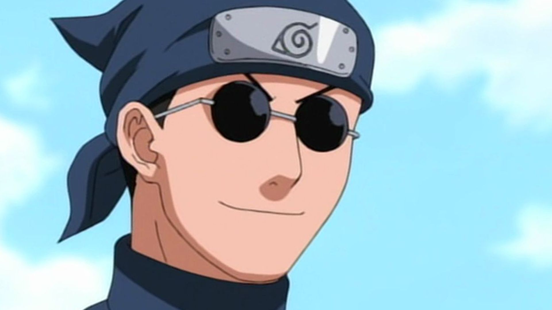 Ebisu From Naruto grins.