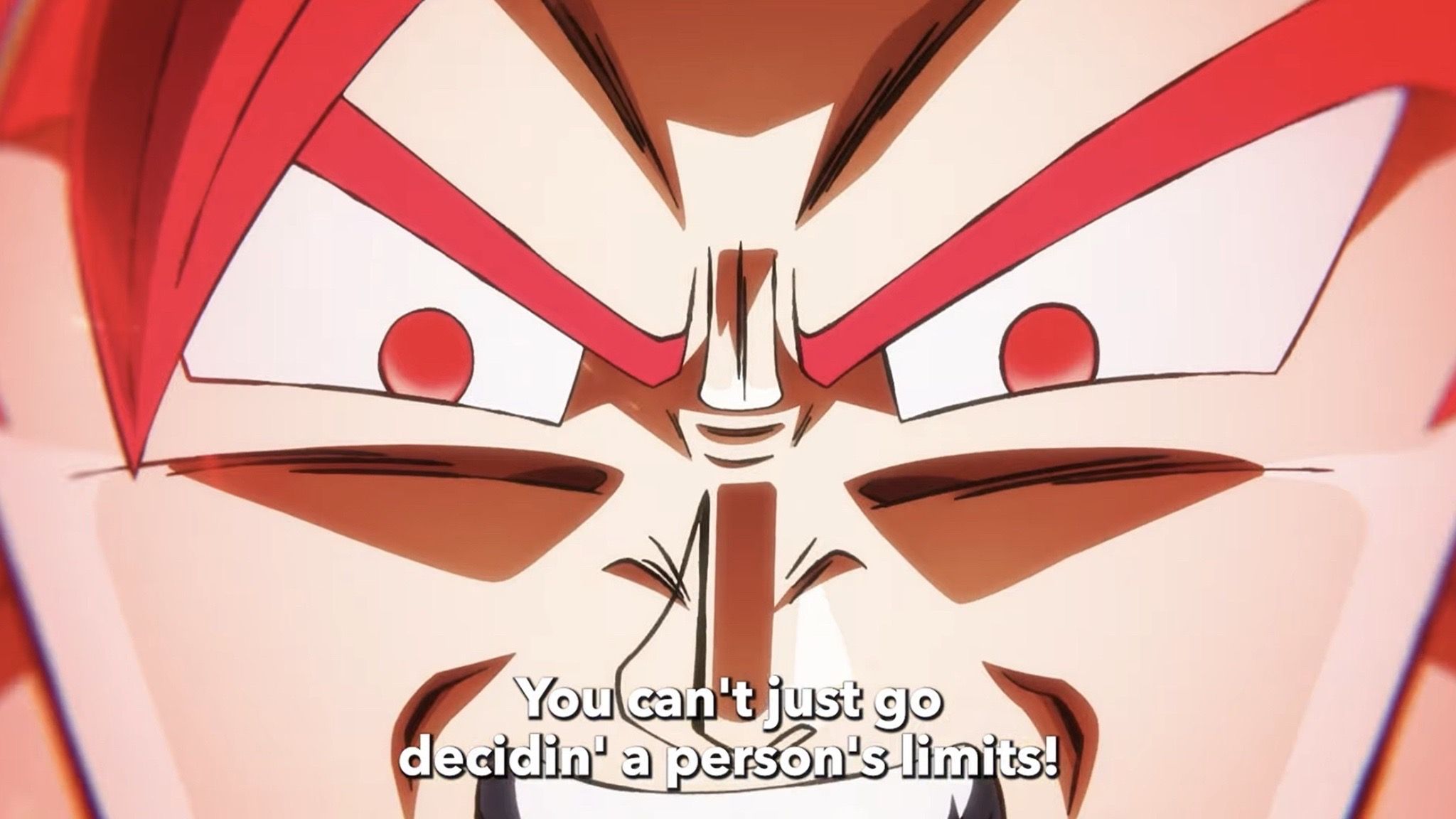 Goku powers up to Super Saiyan God in Dragon Ball Super: Beerus