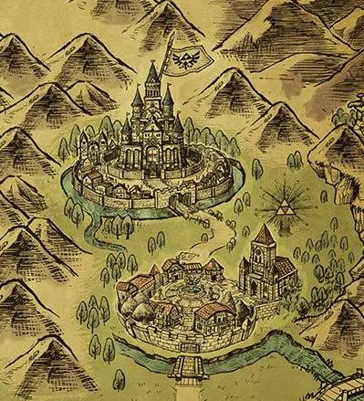 Map of Hyrule Castle in the Legend of Zelda: Ocarina of Time Switch 2 remake