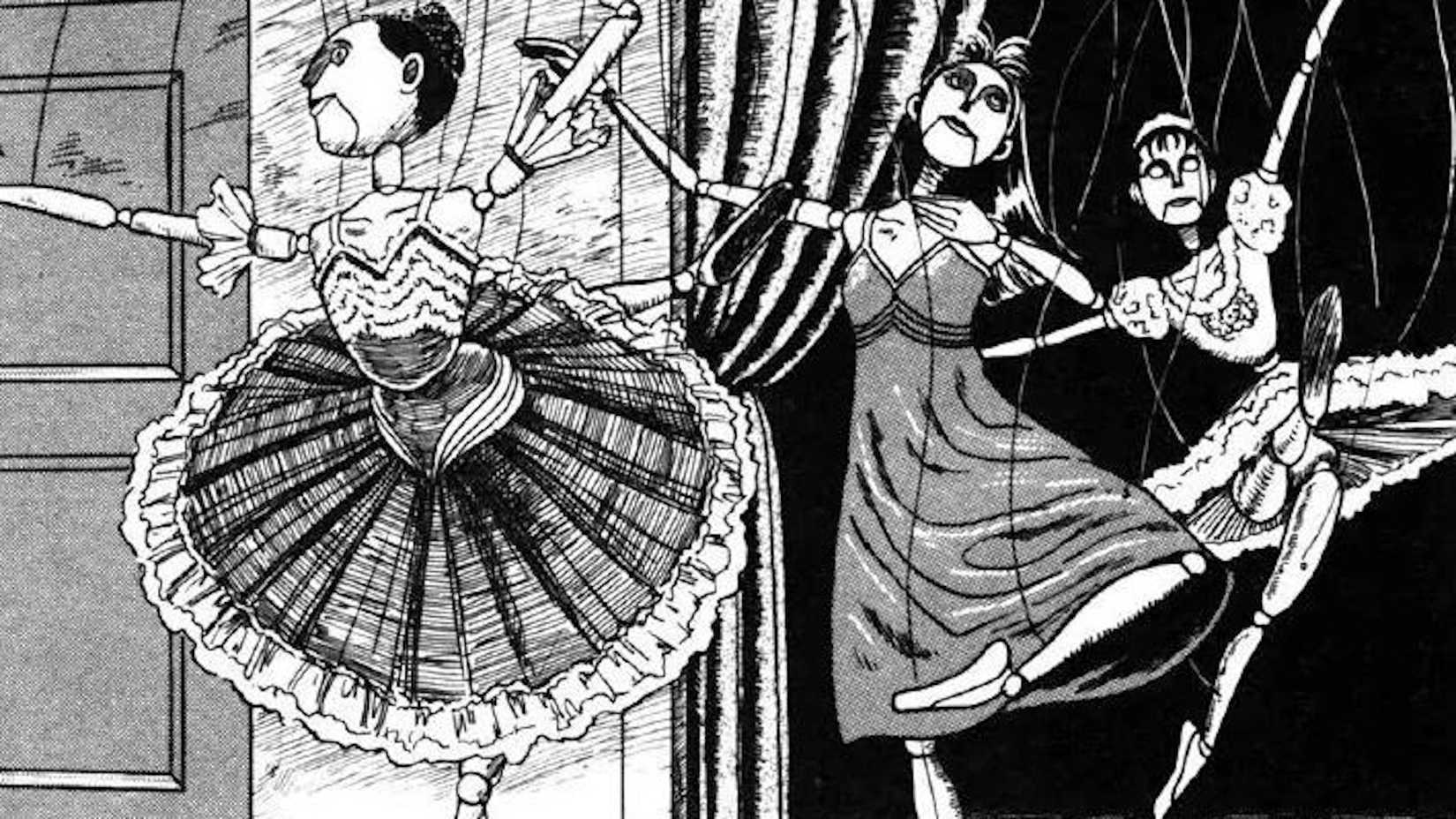 Puppets perform a dance in Junji Ito's "House of the Marionettes."