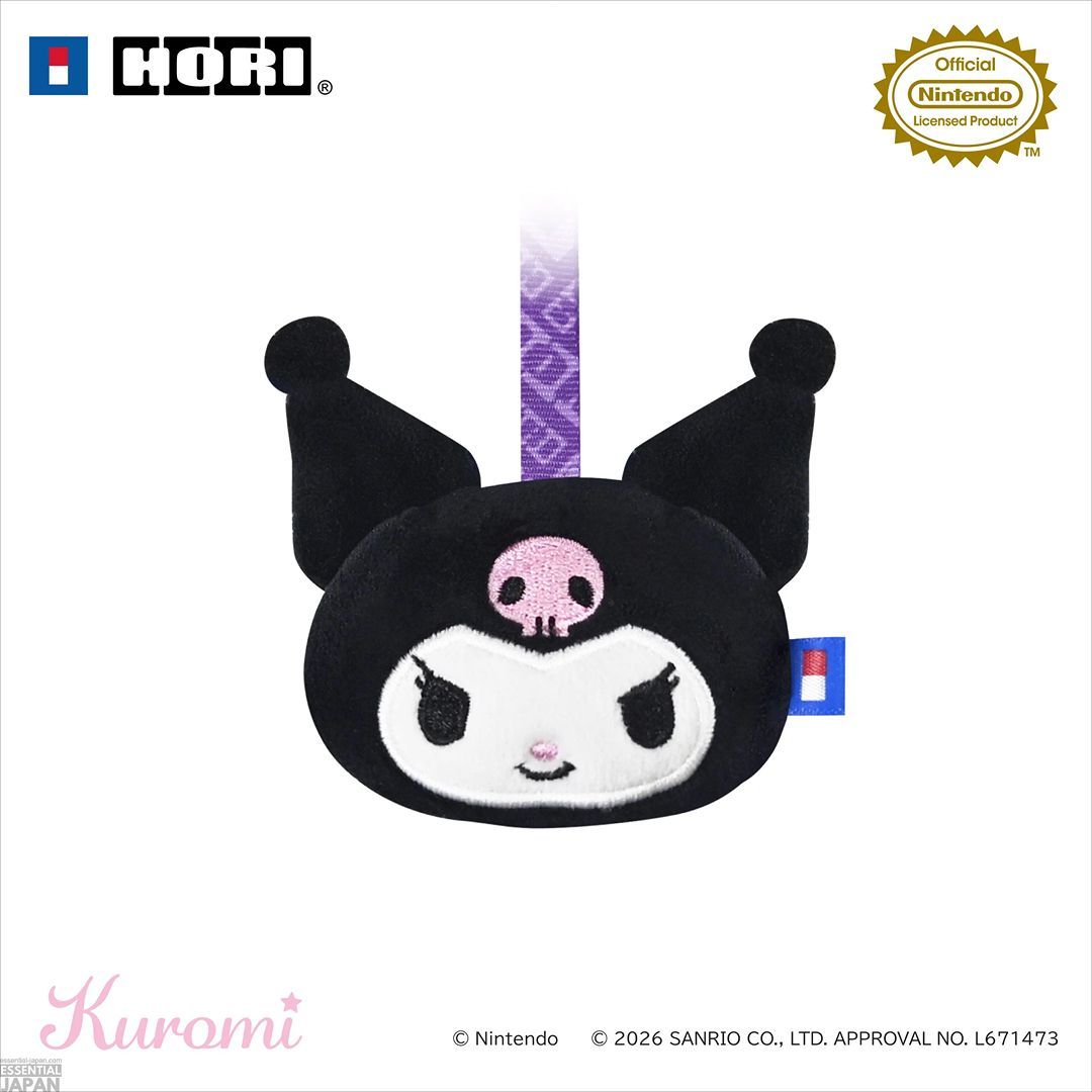 The Kuromi Wireless HORIPAD TURBO Kuromi screen-cleaning plushie.