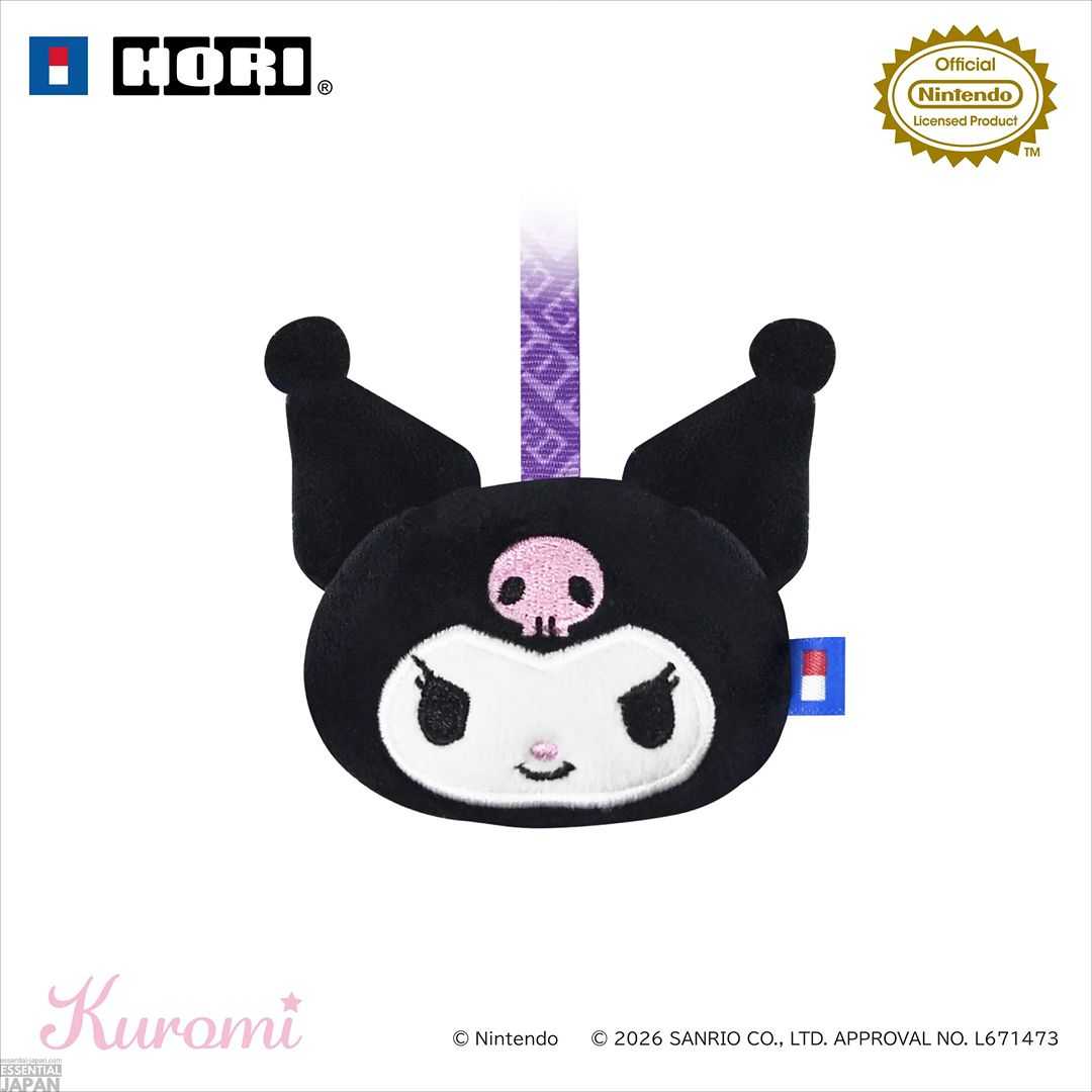 The Kuromi Wireless HORIPAD TURBO Kuromi screen-cleaning plushie.