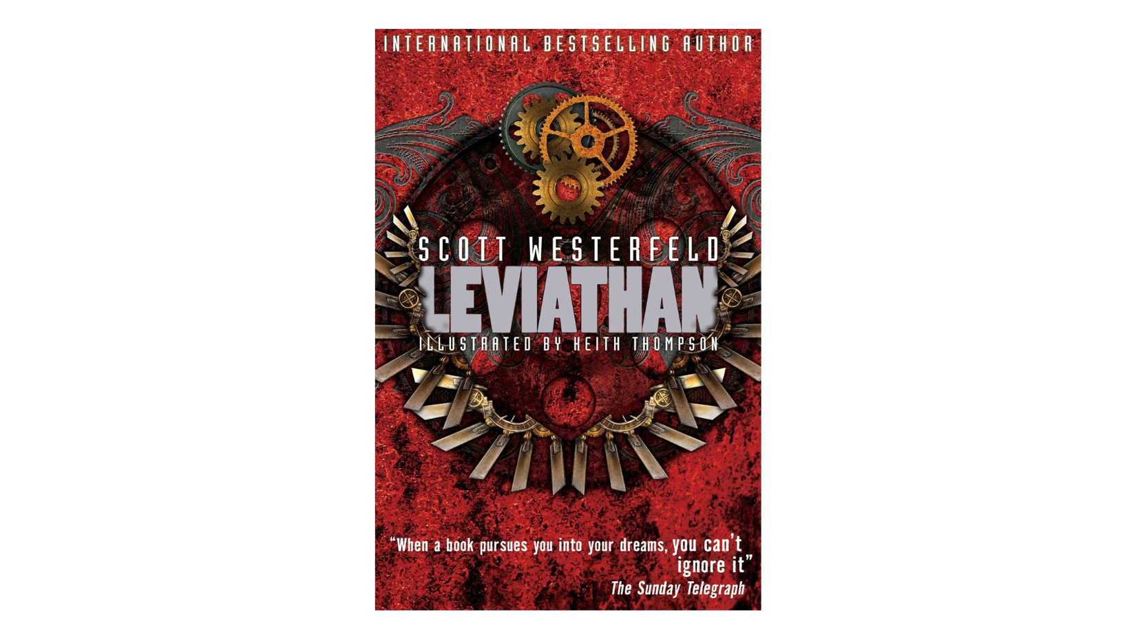 Leviathan by Scott Westerfeld book cover on a white background