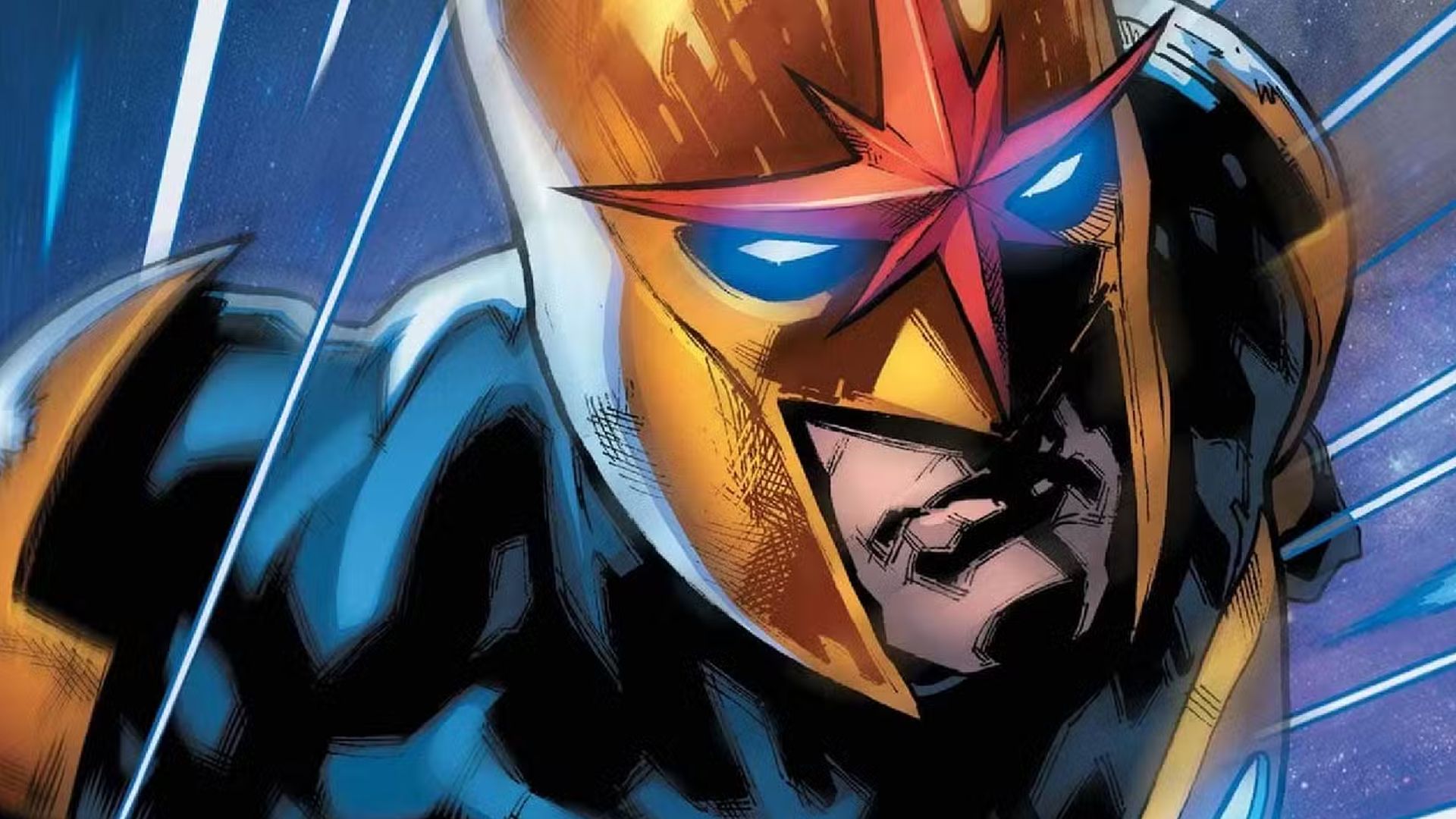 Nova flies into danger to help fend off the symbiote attack