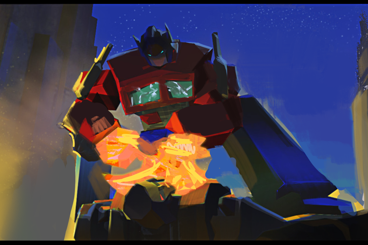 Peter Cullen recording his final performance as Optimus Prime in a studio