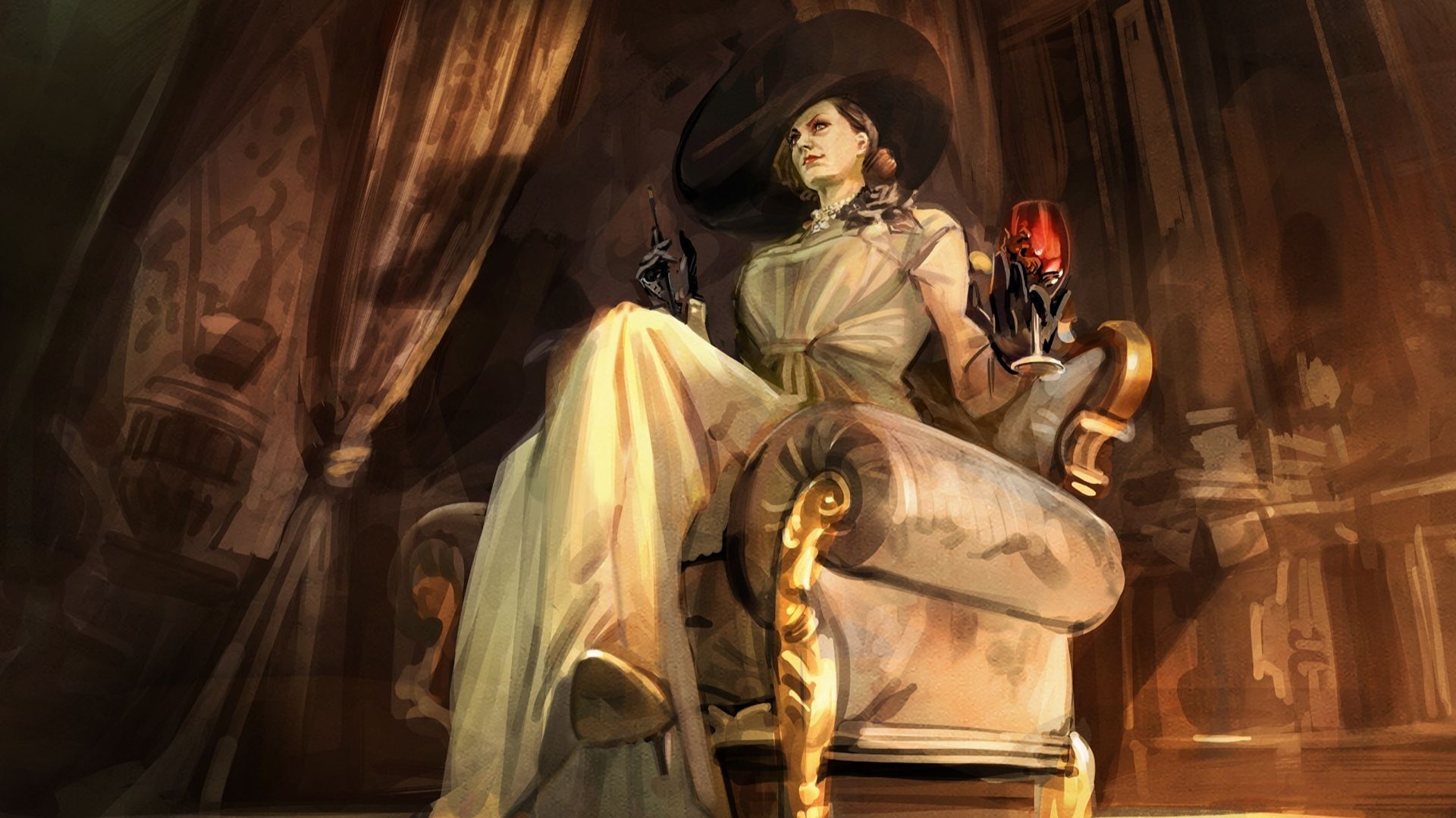 Resident Evil Village 30th Anniversary Artwork Lady Dimitrescu