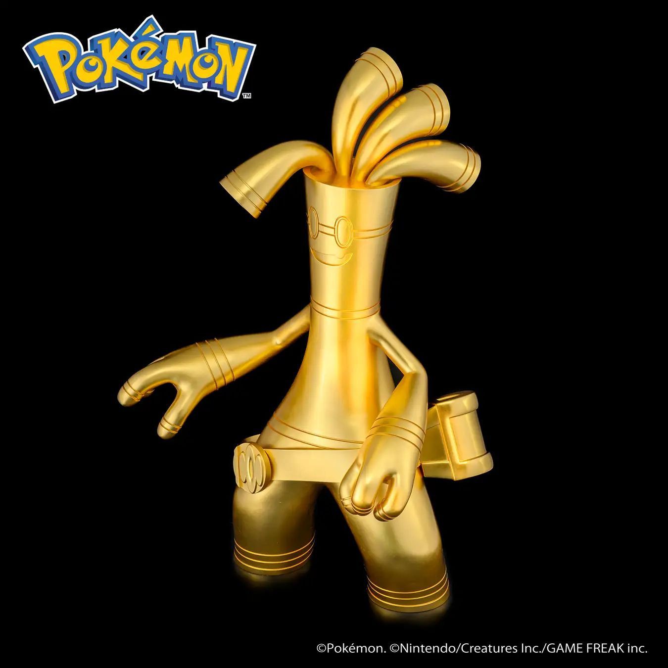 Pokemon 24-karat yellow gold Gholdengo figure