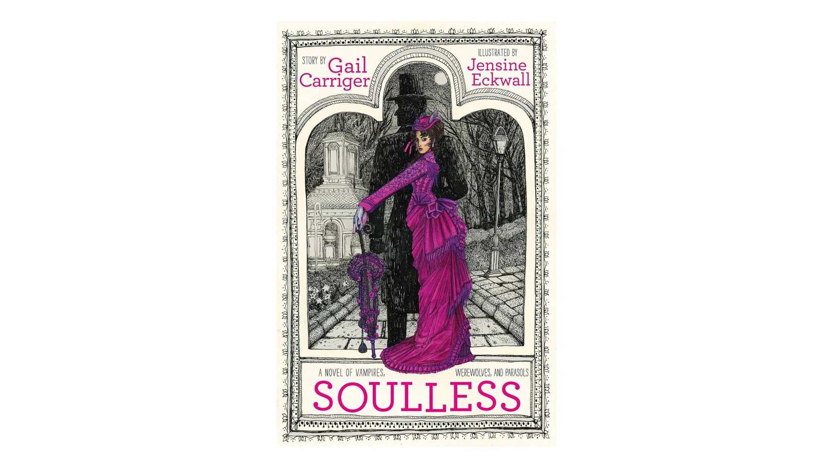 Soulless by Gail Carriger book cover on a white background