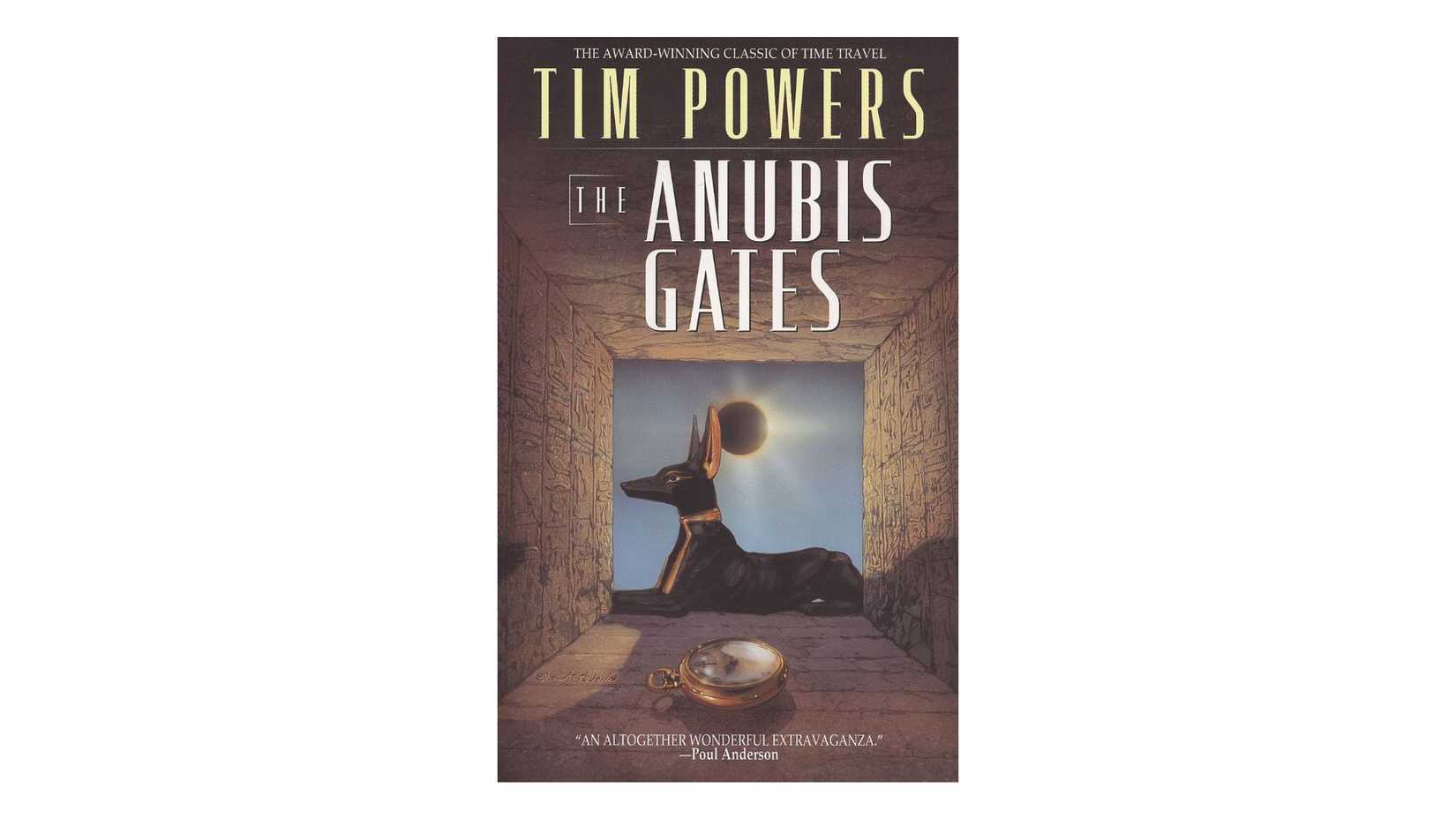 The Anubis Gates by Tim Powers book cover on a white background