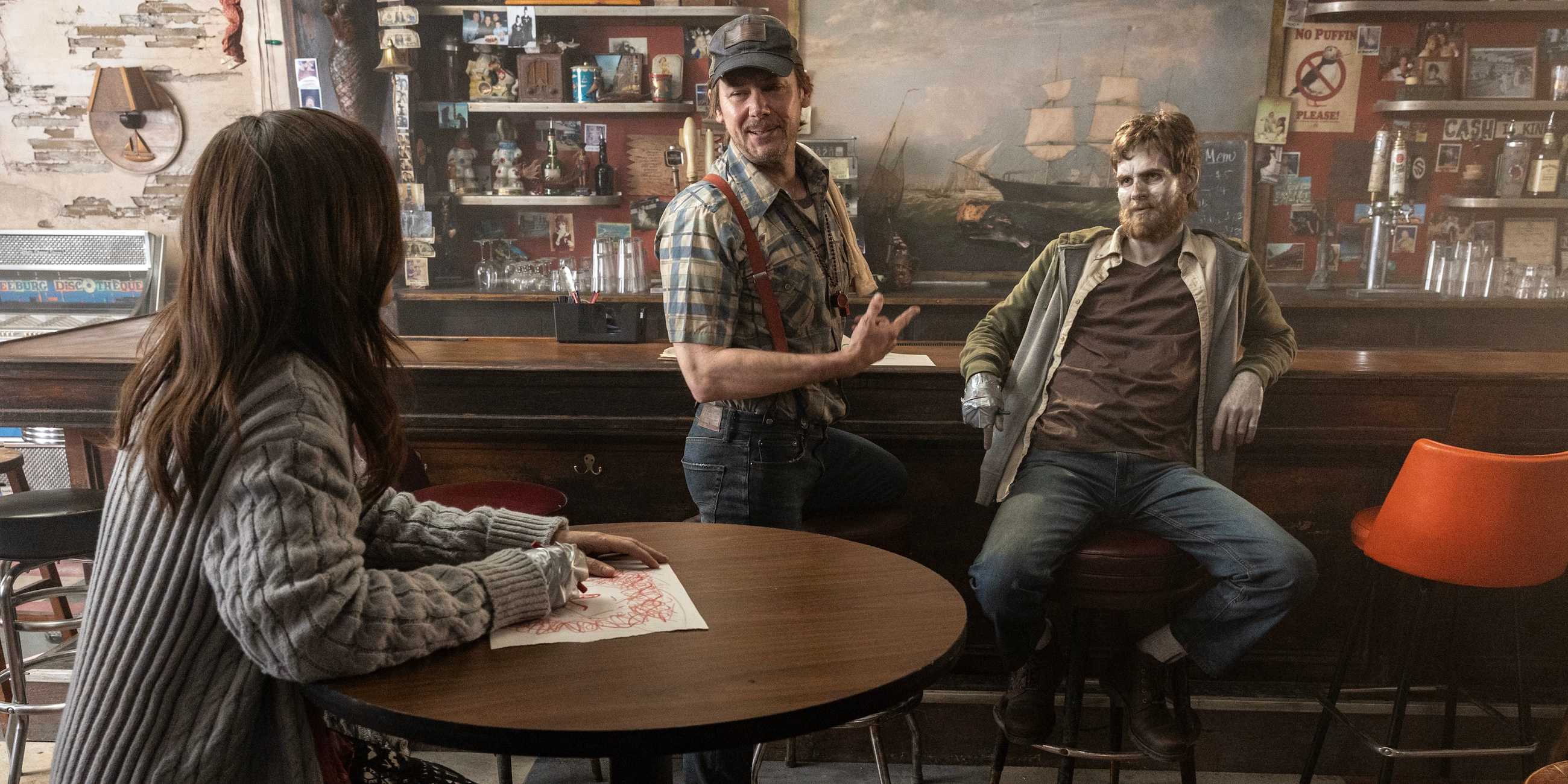 Jimmi Simpson as Dillard with walkers in a bar on The Walking Dead: Dead City