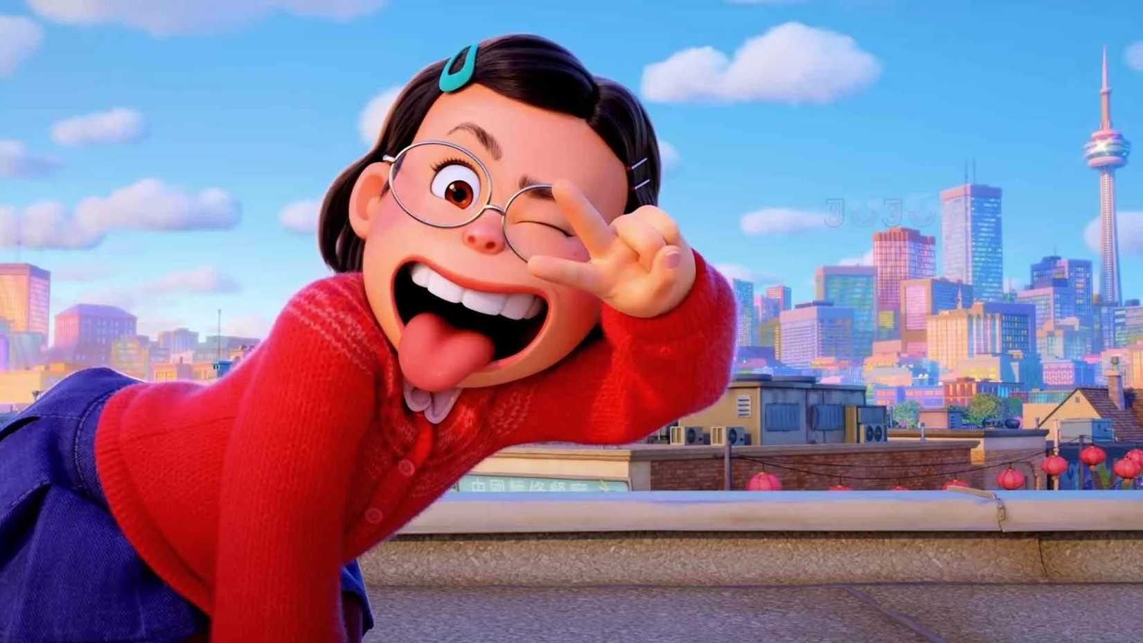 Mei from Turning Red poses for the camera. 
