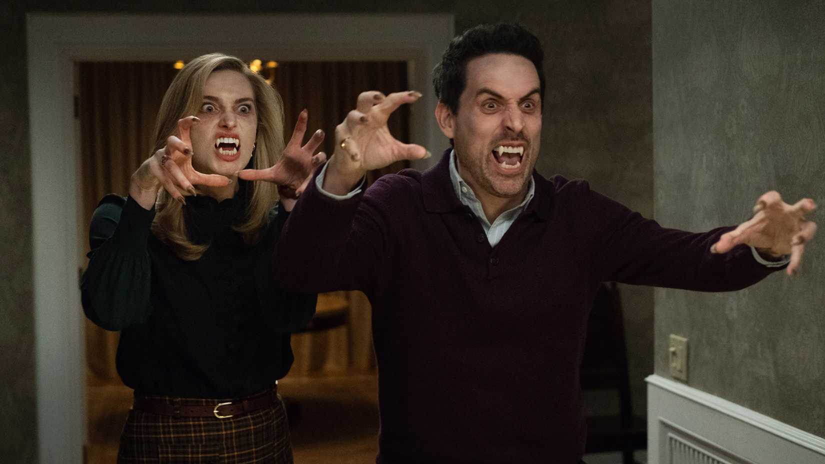 Allegra Edwards and Ed Weeks as vampires Liz and Charles in Eternally Yours