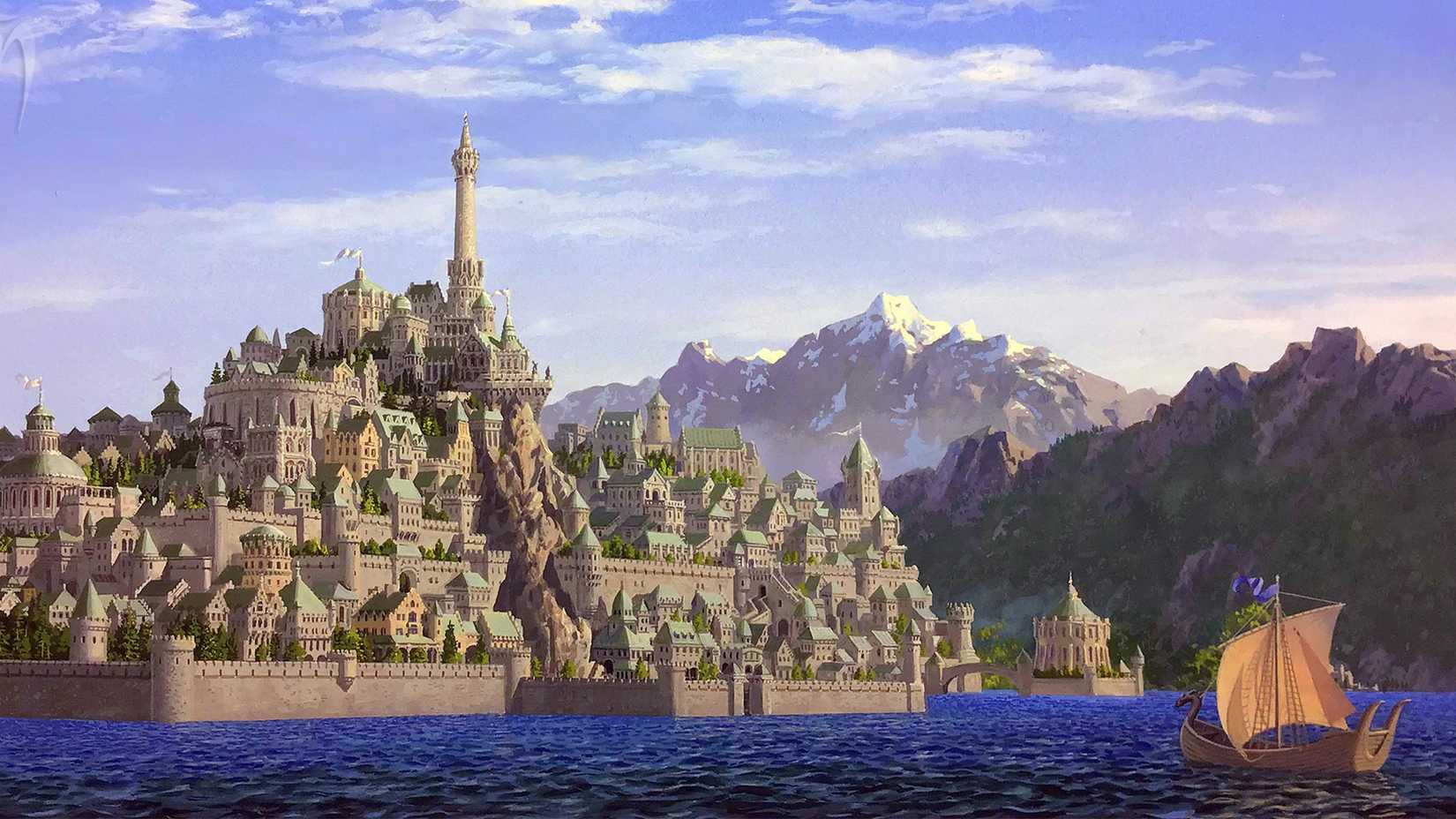 The city of Annuminas from The Silmarillion. 