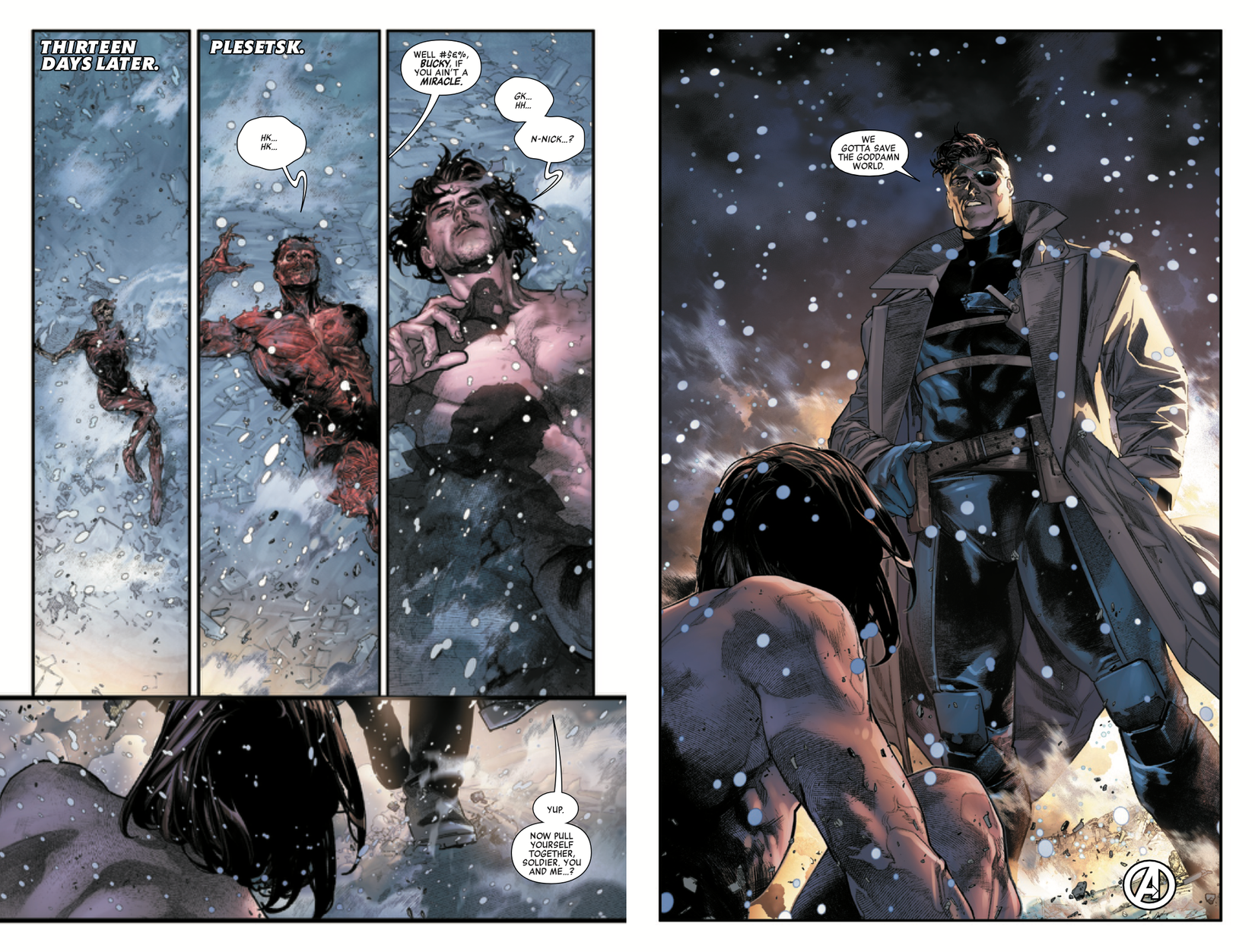 Lay Up Cover Panel Bucky Barnes Aura Farms As He Returns From The Dead in Must-See Marvel ...
