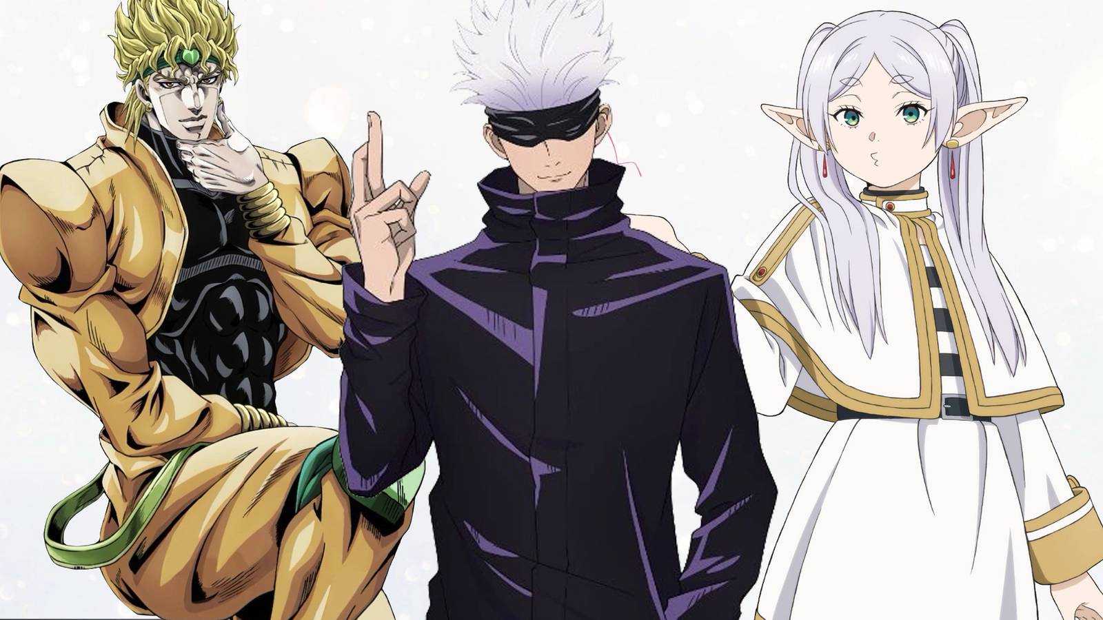 Dio Brando, Satoru Gojo and Frieren aura farming anime characters