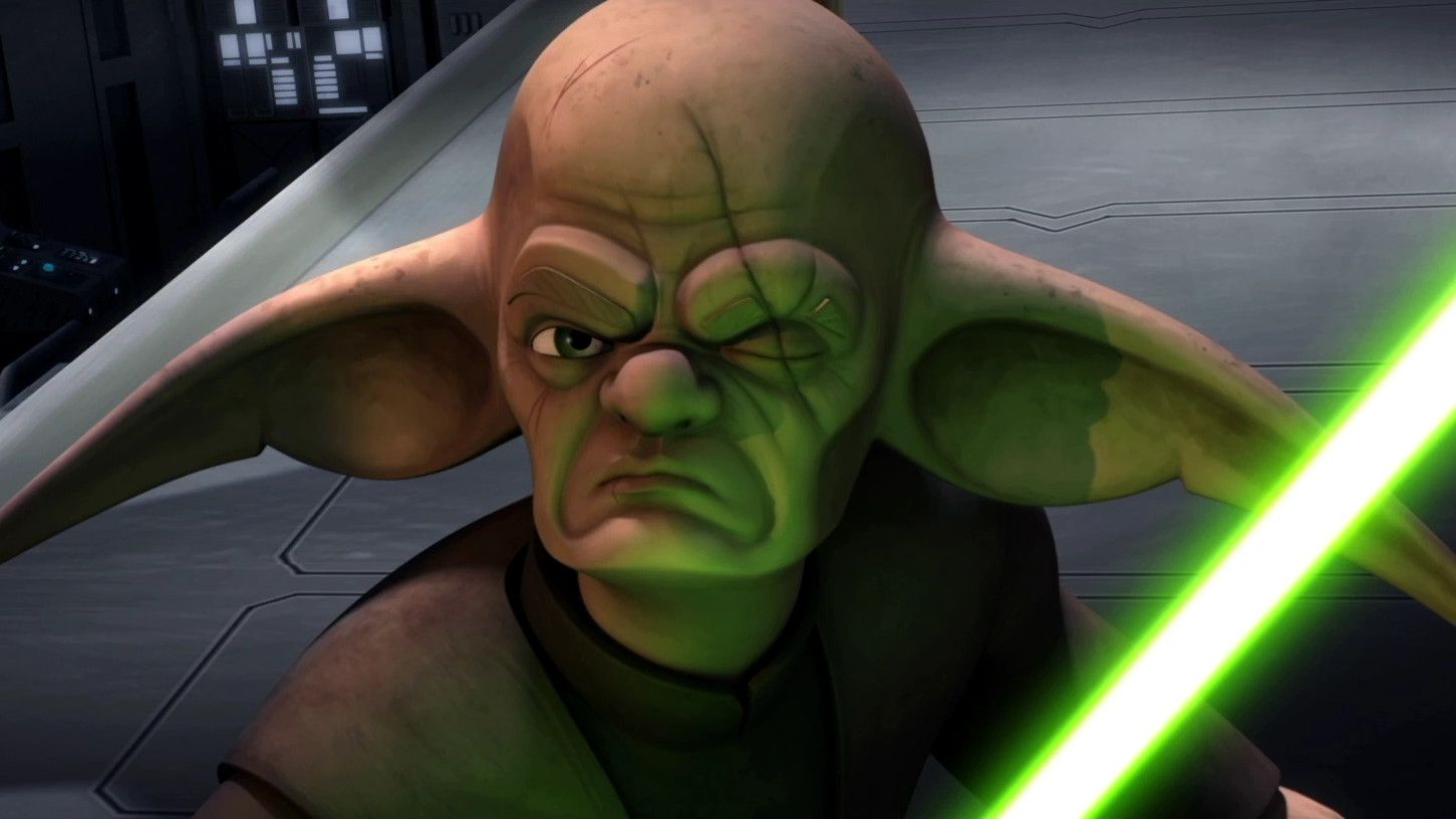 A closeup of Even Piell in Star Wars: The Clone Wars