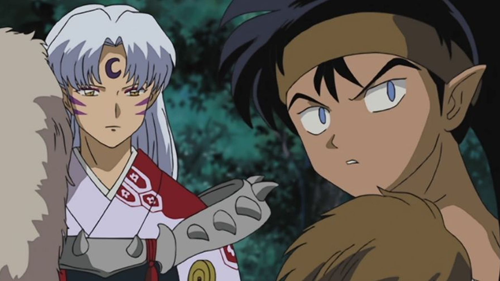 Koga and Sesshomaru in Inuyasha episode 99 - A Dangerous Encounter.
