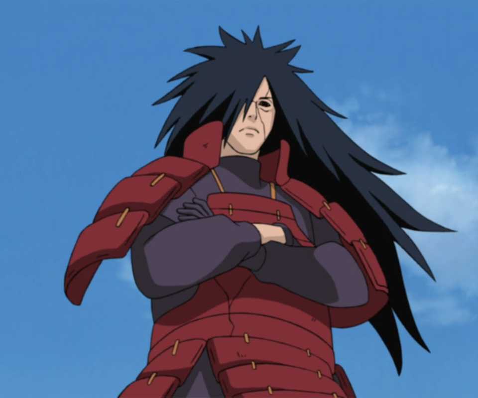 Madara Uchiha looks down in Naruto: Shippuden