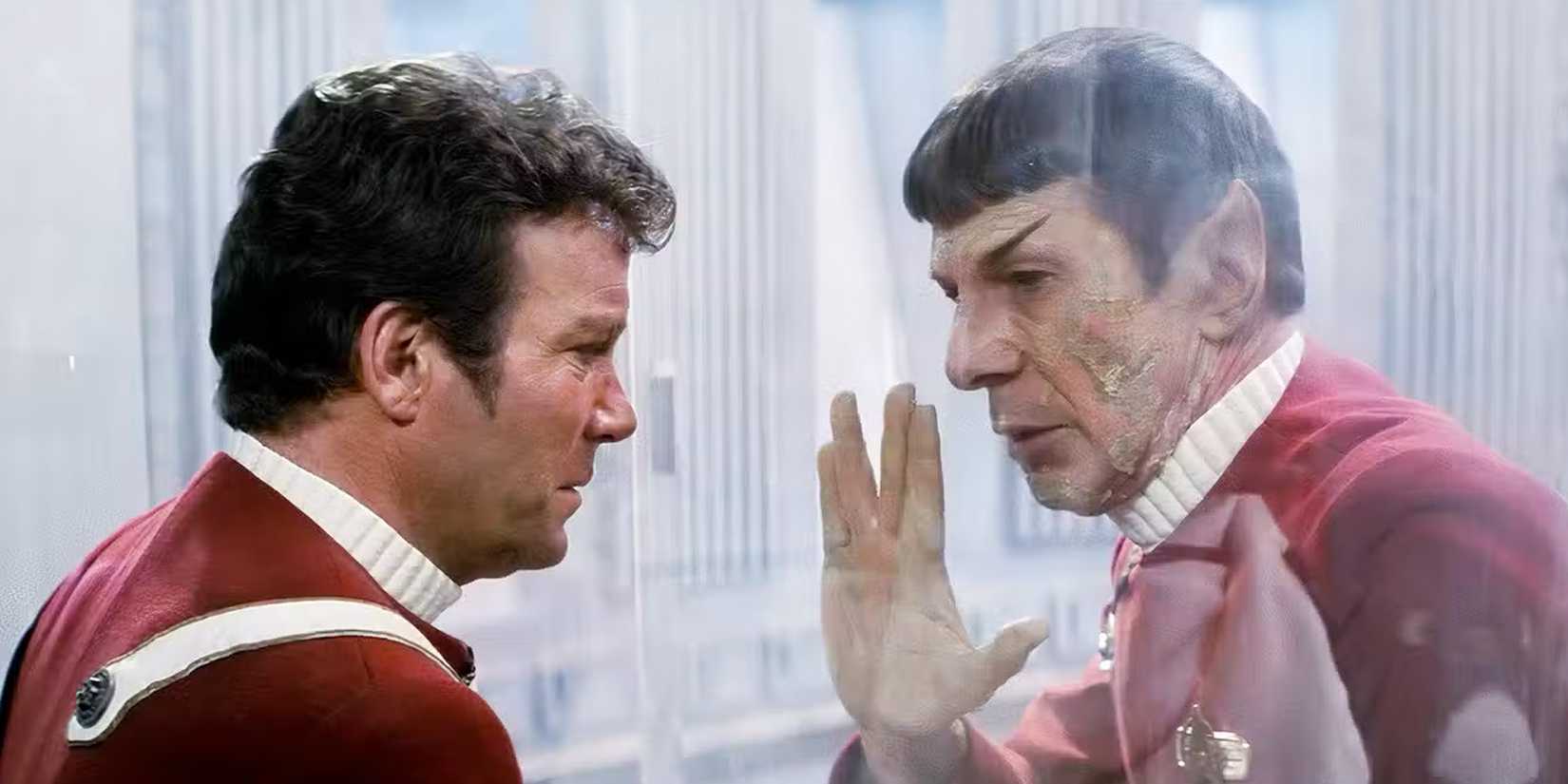 Spock dying while Kirk watches in Star Trek II The Wrath of Khan