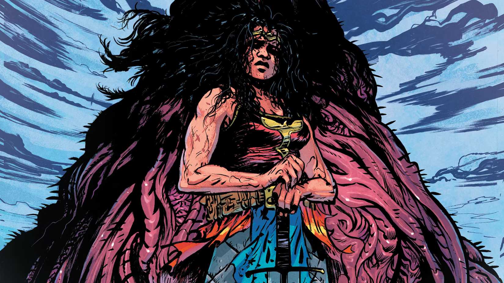 Wonder WOman in her Dead Earth costume by Daniel Warren Johnson