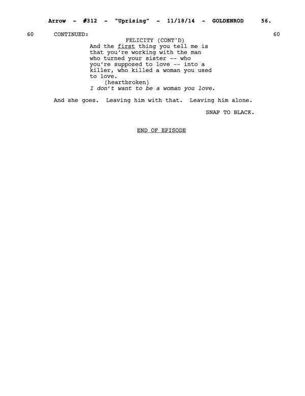 Thoughts on Last Night's Oliver and Felicity Scene