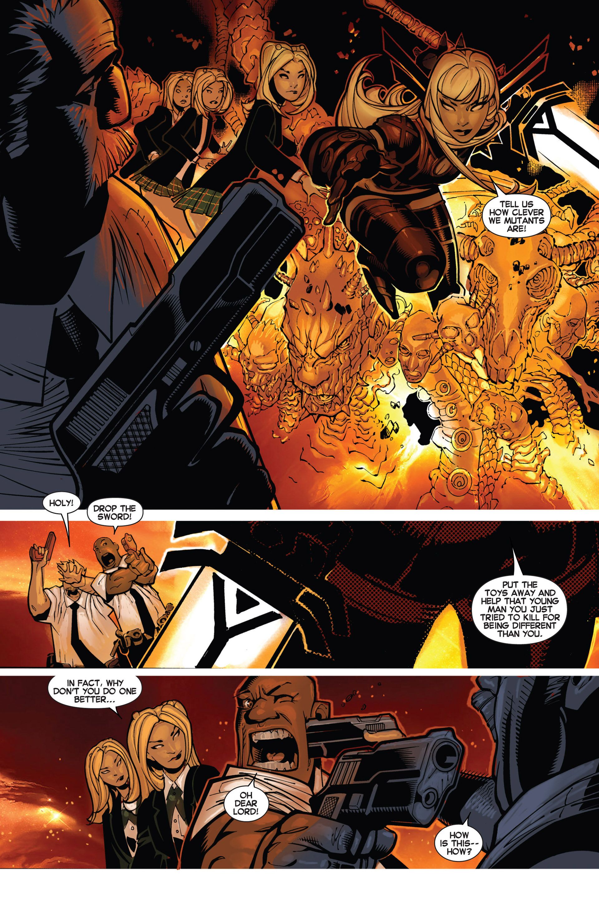 Magik teleports the X-Men